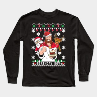 Birthday Boy Ugly Christmas Sweater Long Sleeve T-Shirt